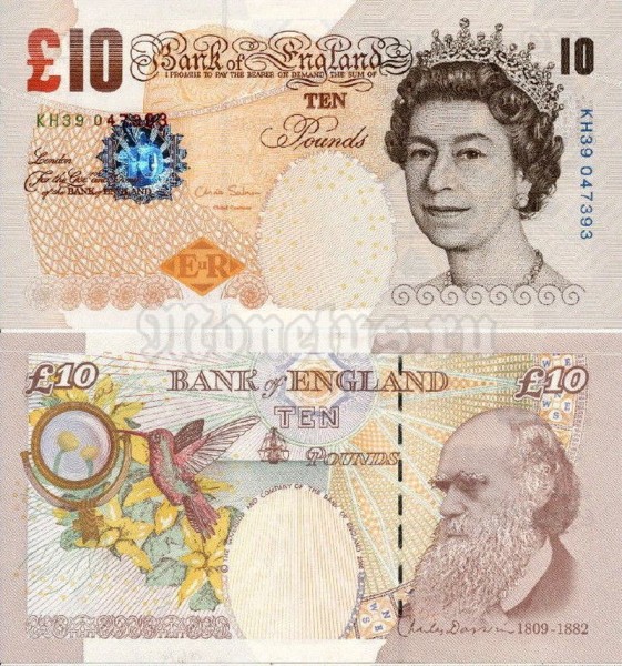 банкнота Великобритания 10 фунтов 2000 (2000-2015) год