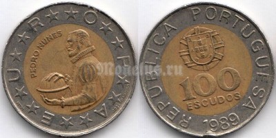монета Португалия 100 эскудо 1989 год