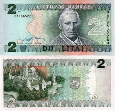 бона Литва 2 лита 1993 год