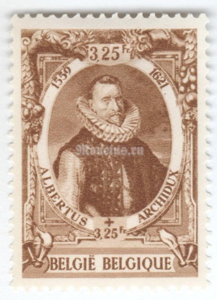 марка Бельгия 3,25+3,25 франка "Paintings" 1941 год