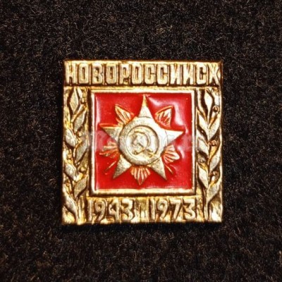 Значок ВОВ Новороссийск - 30 лет со дня освобождения 1943-1973 гг.