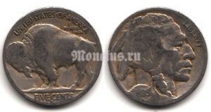 Монета США 5 центов 1935 год