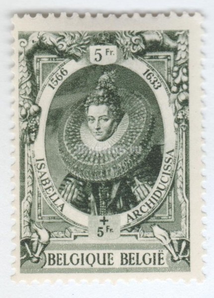 марка Бельгия 5+5 франка "Paintings" 1941 год