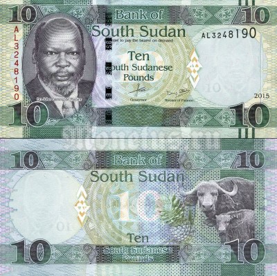 бона Южный Судан 10 фунтов 2015 год