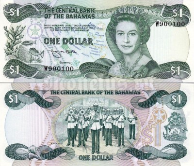 банкнота Багамские острова 1 доллар 1974 (1984) год