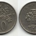 монета Ямайка 10 центов 1987 год