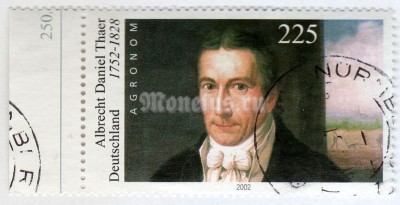 марка ФРГ 225 центов "Thaer, Albrecht Daniel" 2002 год Гашение