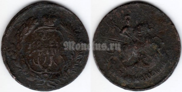 монета 2 копейки 17?? год М.М. Екатерина II