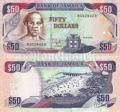 бона Ямайка 50 долларов 2010 год