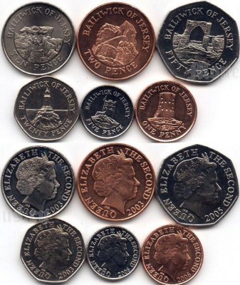 Джерси набор из 6-ти монет