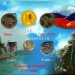 Набор из 4-х монет 10 рублей, 1 и 5 копеек 2014 год Крым и Севастополь в альбоме
