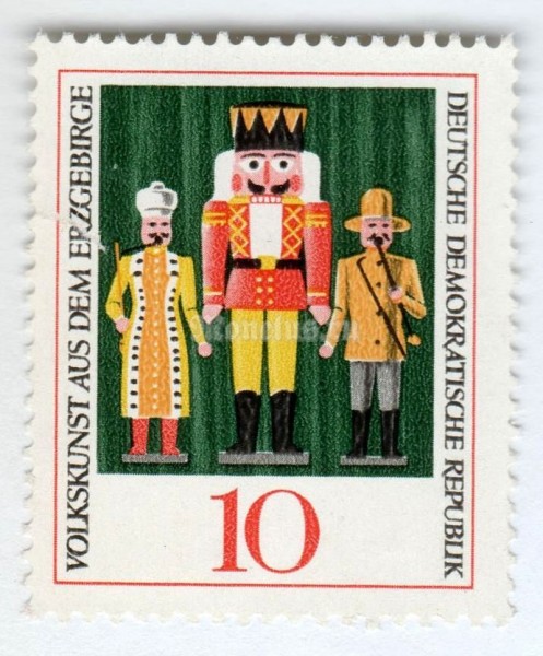марка ГДР 10 пфенниг "Nutcrackers" 1967 год 