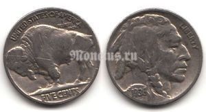 Монета США 5 центов 1936 год