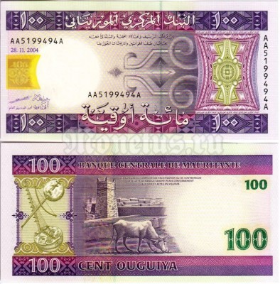 бона Мавритания 100 угйя 2004 год