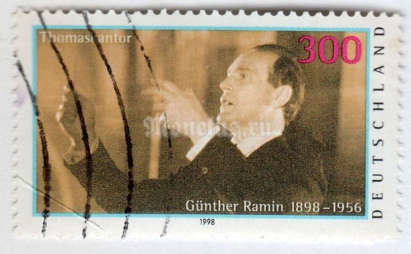 марка ФРГ 300 пфенниг "Ramin, Günther" 1998 год Гашение