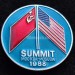 Значок SUMMIT Саммит Москва Moscow СССР и США USSR USA 1988 флаг