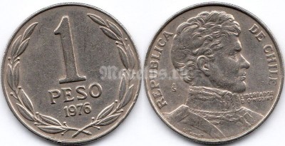 монета Чили 1 песо 1976 год