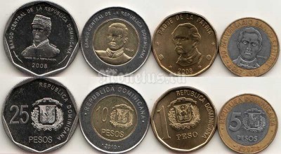 Доминиканская республика набор из 4-х монет