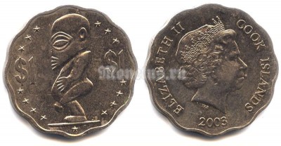 монета Острова Кука 1 доллар 2003 года