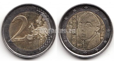 монета Финляндия 2 евро 2012 год Хелена Шерфбек
