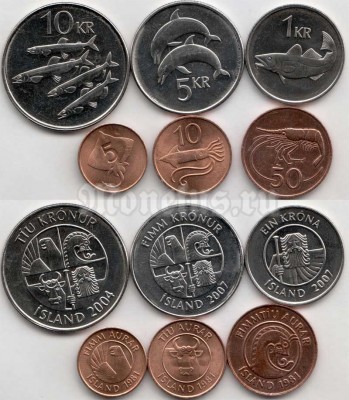 Исландия набор из 6-ти монет