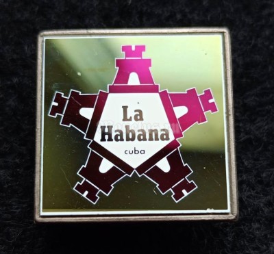 Значок Cuba Куба La Habana Гавана, ситалл зеркальный стекло