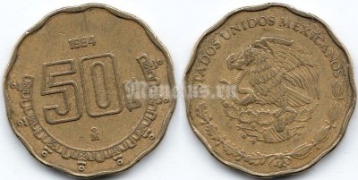 монета Мексика 50 сентаво 1994 год