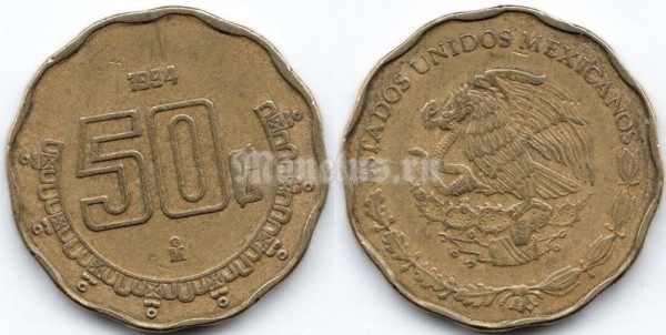 монета Мексика 50 сентаво 1994 год