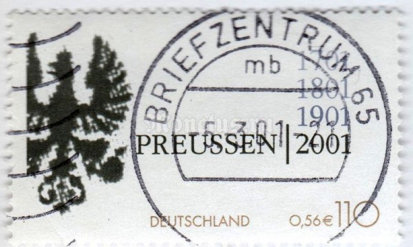 марка ФРГ 110 пфенниг "Foundation Prussia" 2001 год Гашение