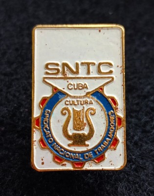 Значок Куба Cuba SNTC Национальный союз работников культуры, тяжелый