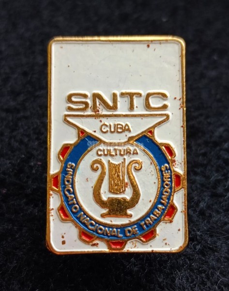 Значок Куба Cuba SNTC Национальный союз работников культуры, тяжелый