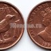 монета Каймановы острова 1 цент 1992 год
