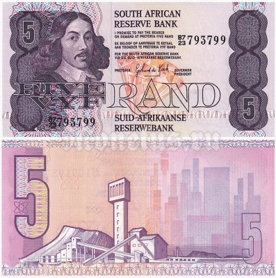 бона Южная Африка 5 рандов 1989 - 1990 год