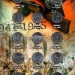 Альбом для 14-ти монет 5 рублей 2016 года серии "Города-столицы, освобожденные советскими войсками", капсульный, с монетами