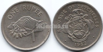 монета Сейшельские острова 1 рупия 1982 год