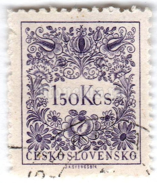 марка Чехословакия 1,50 кроны "New Figure Drawing" 1963 год Гашение