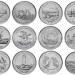 Канада набор из 12-ти монет 25 центов 1992 год - Провинции