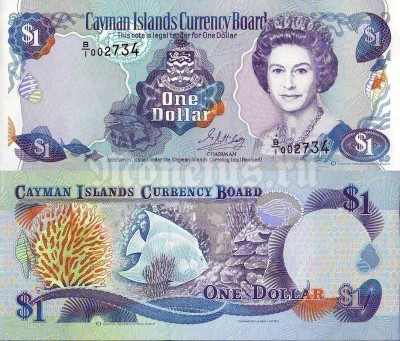 бона Каймановы острова 1 доллар 1996 год