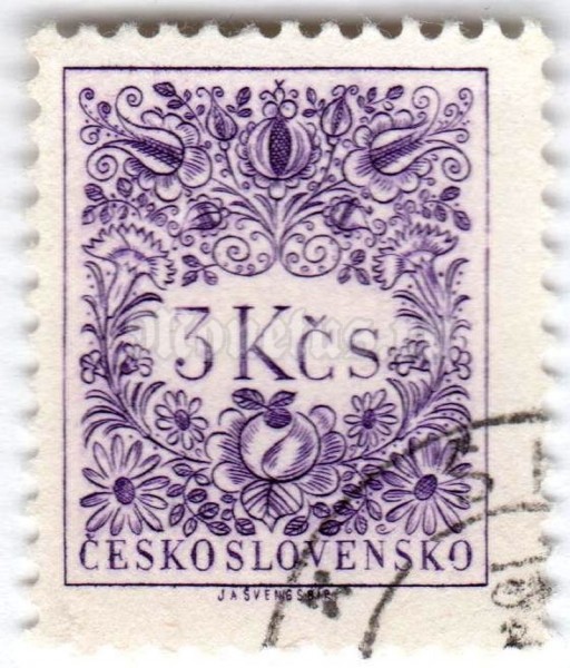 марка Чехословакия 3 кроны "New Figure Drawing" 1963 год Гашение