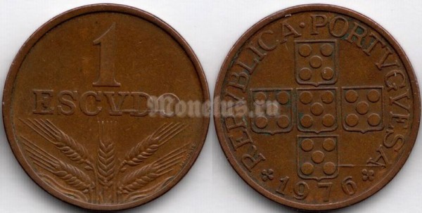 монета Португалия 1 эскудо 1976 год