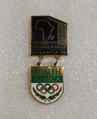 Значок ( Спорт ) Олимпиада. Атланта Atlanta 1996 Олимпийский комитет Южной Африки