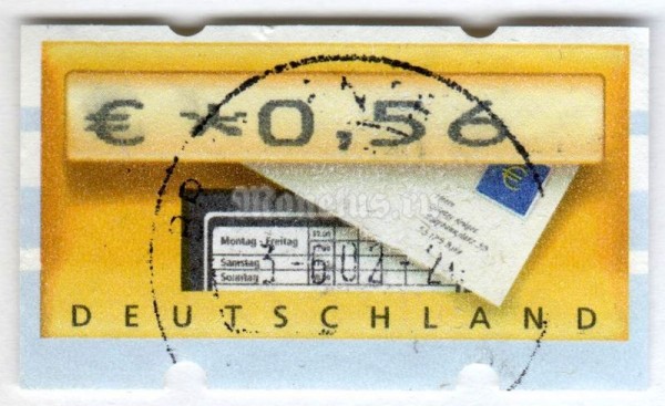 марка ФРГ 0,56 евро  1998 год Гашение