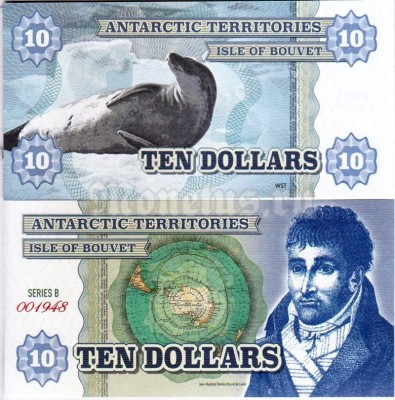бона Остров Буве 10 долларов 2014 год