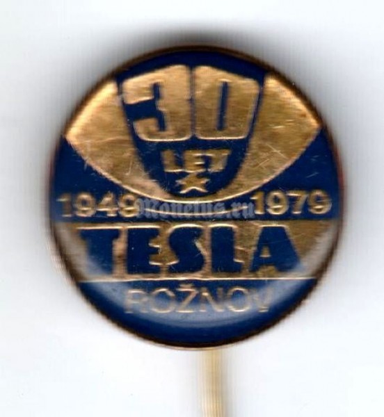 Значок ( Разное ) "30 лет компании Тесла" 