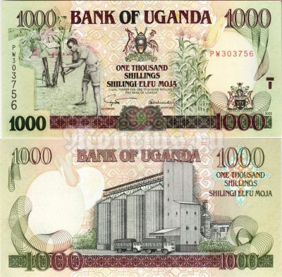 банкнота Уганда 1 000 шиллингов 2003 год