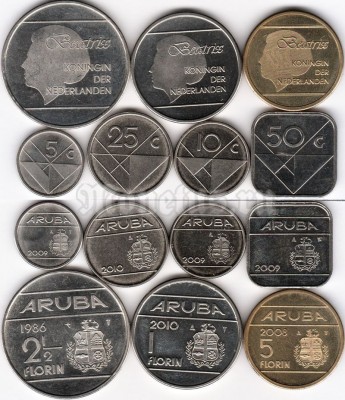 Аруба набор из 7-ми монет
