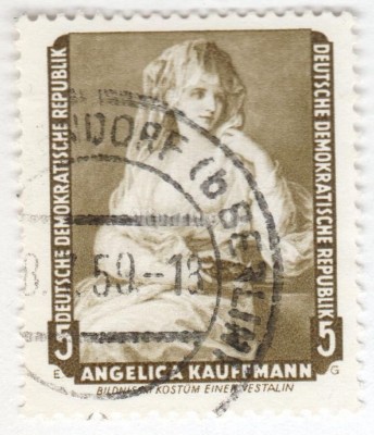 марка ГДР 5 пфенниг "A. Kaufmann" 1959 год Гашение
