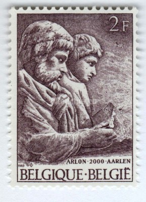 марка Бельгия 2 франка "Arlon" 1969 год