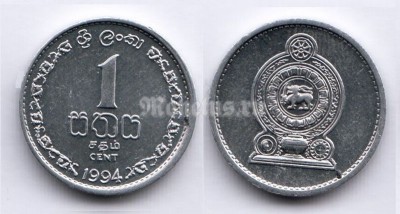 монета Шри-Ланка 1 цент 1994  год