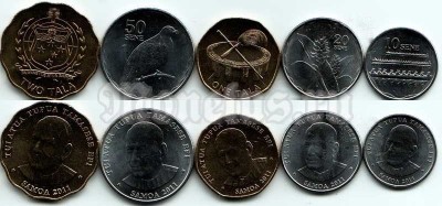 Самоа набор из 5-ти монет 2011 год
